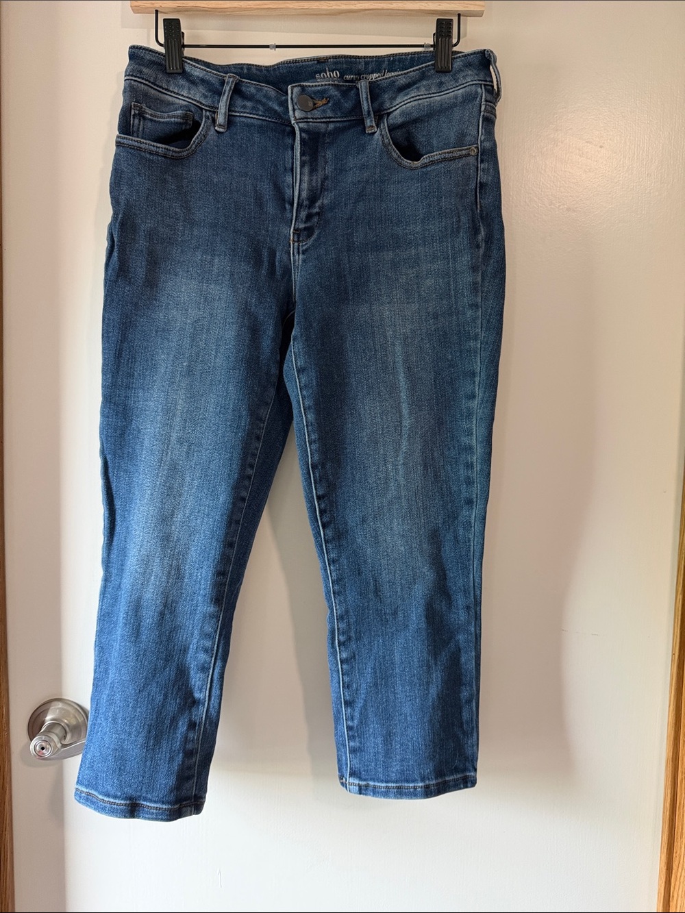 Soho Dark Blue Cropped Ankle Jeans